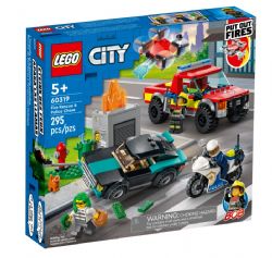 LEGO CITY FIRE - LE SAUVETAGE DES POMPIERS ET LA COURSE-POURSUITE DE LA POLICE #60319